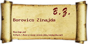 Borovics Zinajda névjegykártya